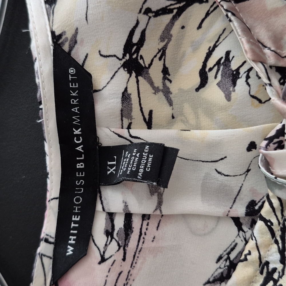 WHBM multi colored silk blouse. - Picture 3 of 4